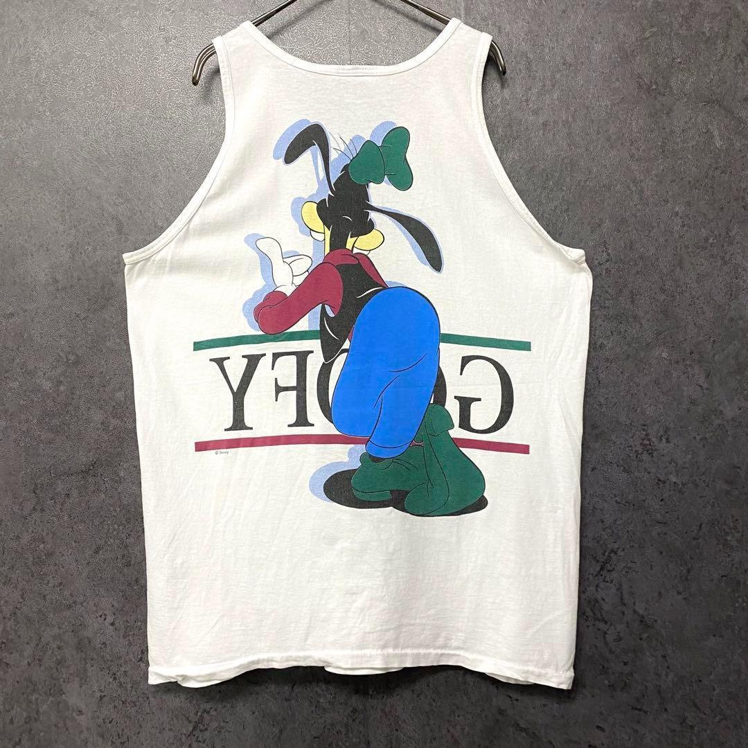 90s☆USA製古着☆【 ディズニー グーフィー タンクトップ】メンズXL