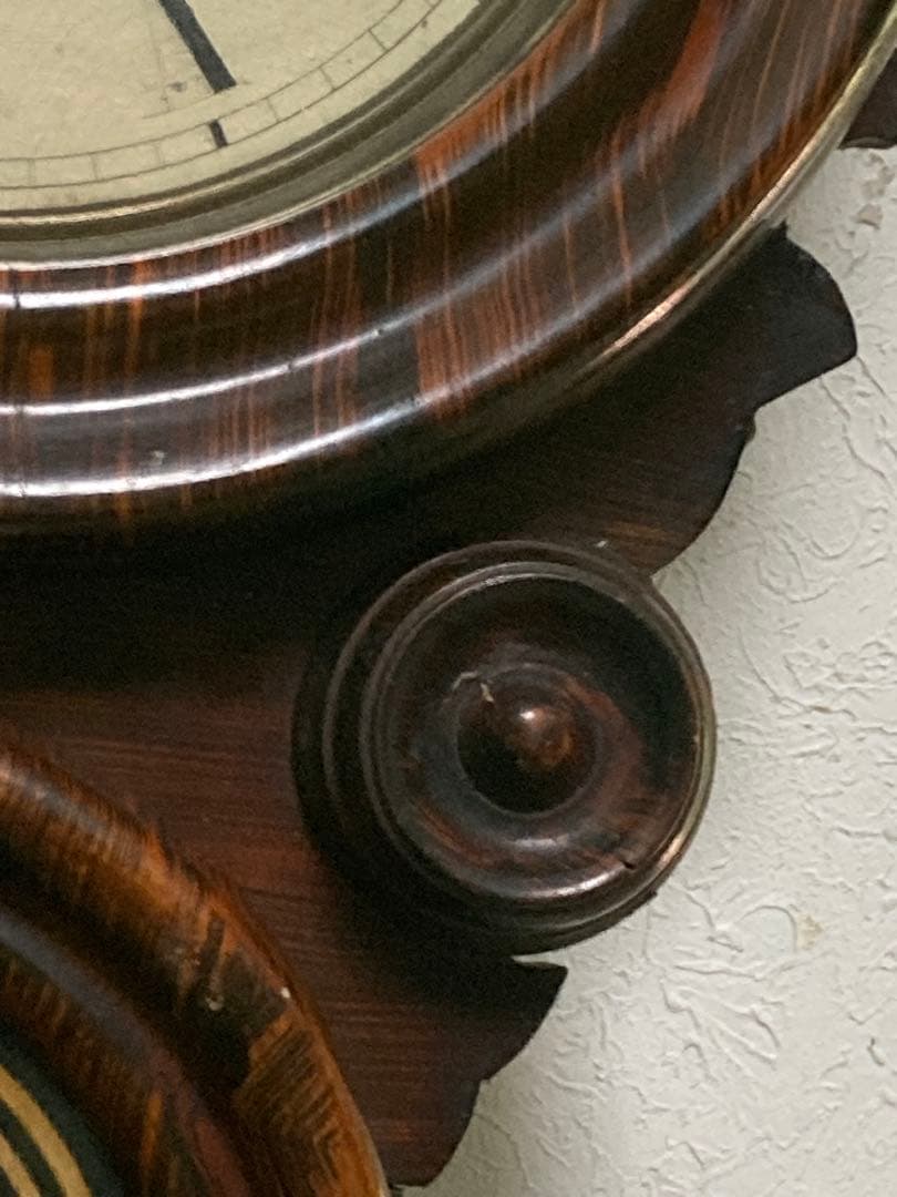 アンティークANSONIA 8日巻ダルマ柱時計 稼働中