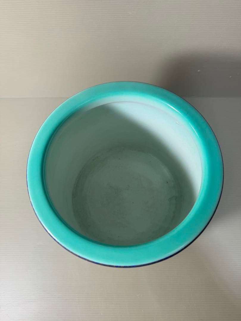 2363 中国骨董　大清乾隆年製銘　花鳥文　火鉢　時代物