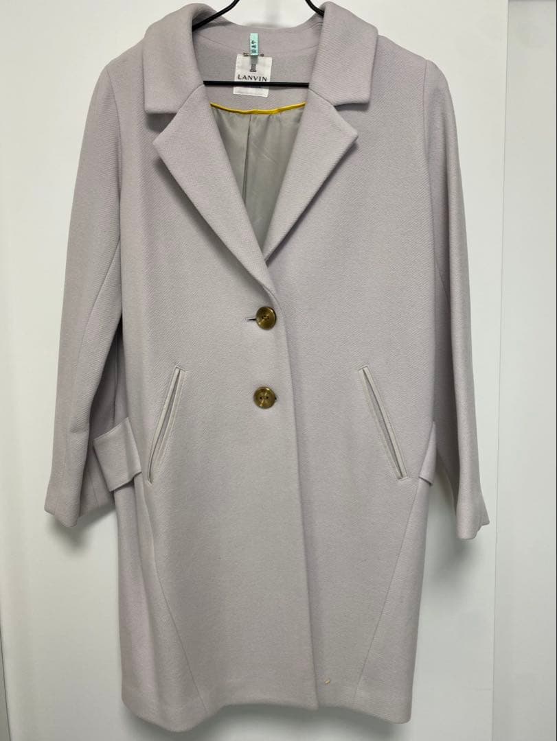 LANVIN en Bleu ライトグレー チェスターコート