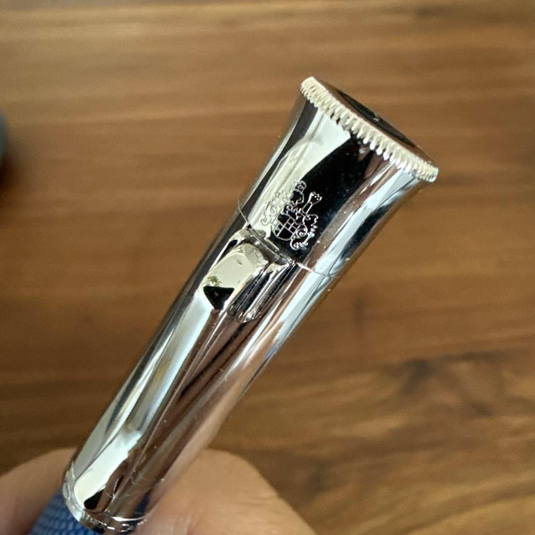 ファーバーカステル 万年筆 ギロシェ インディゴ F 細字 インクおまけ付き