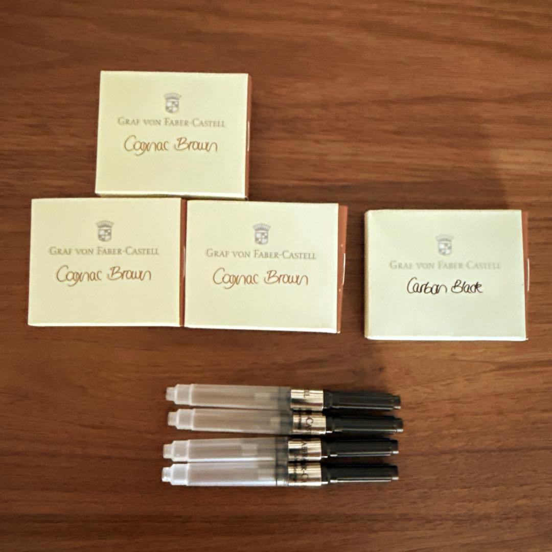 ファーバーカステル 万年筆 ギロシェ インディゴ F 細字 インクおまけ付き