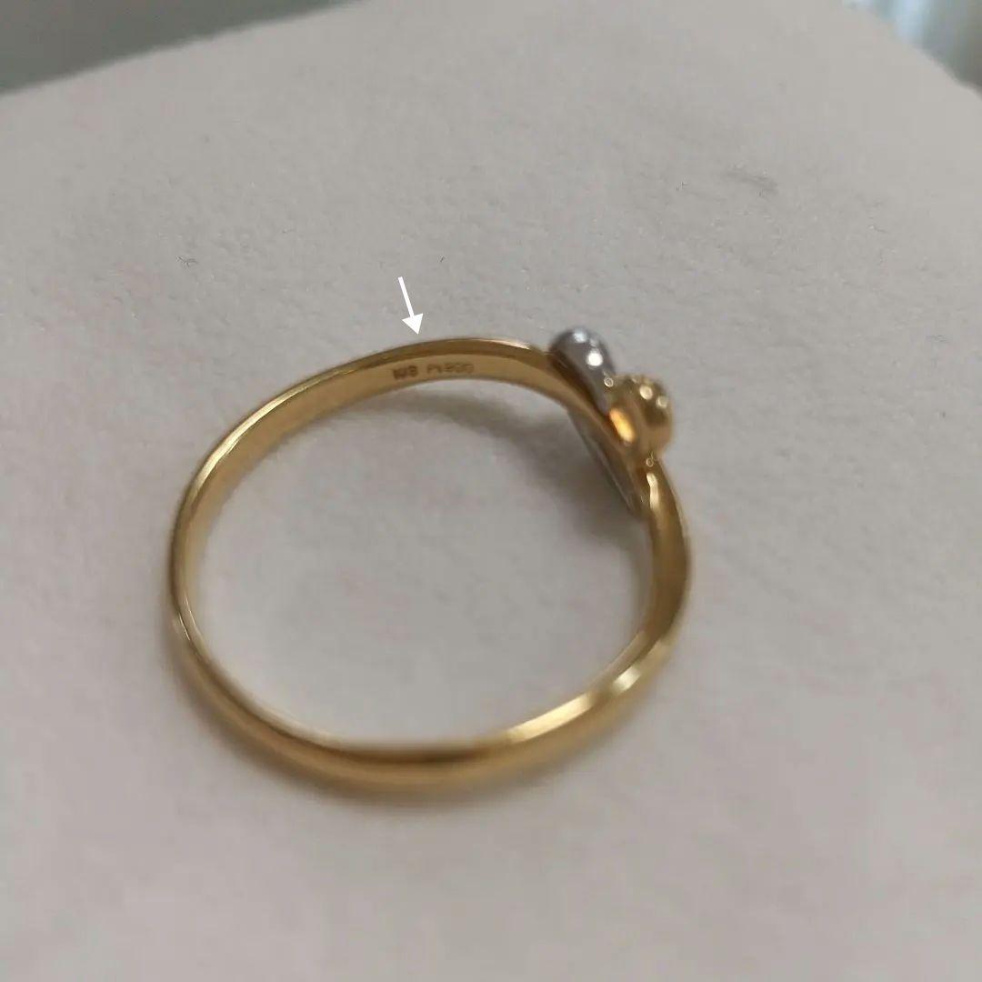 専用です☆クレージュ K18&プラチナ ハートリング