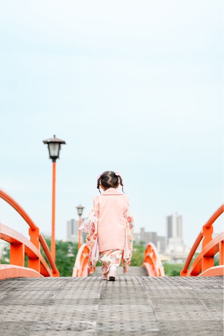 キャサリンコテージ　いにしえ華車黄×桃被布七五三髪飾り　七五三草履　髪飾りセット