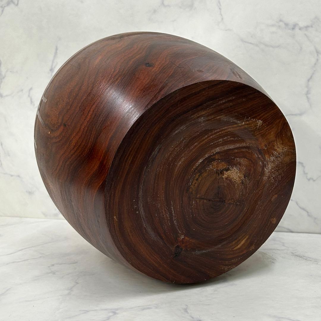 【高級花梨材】天然木 無垢 火鉢 台座つき 希少品