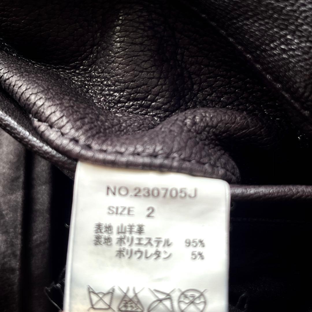 希少襟広　ジャックローズ　山羊革　レザー　ライダースジャケット　本革　2サイズ