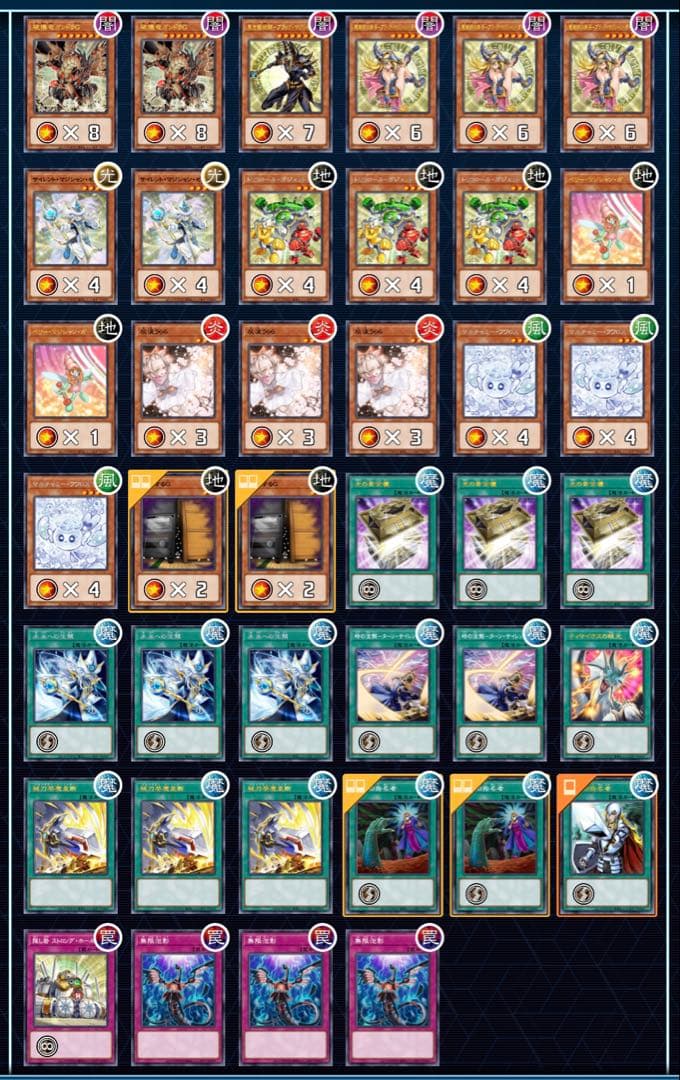 大会仕様　光の黄金櫃構築済デッキ　スリーブ2重　サイド付き