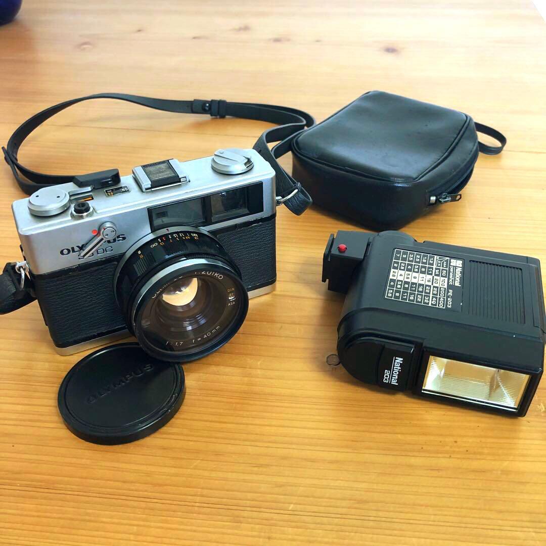 オリンパス　35DC ストロボ・電池アダプター・説明書 付き