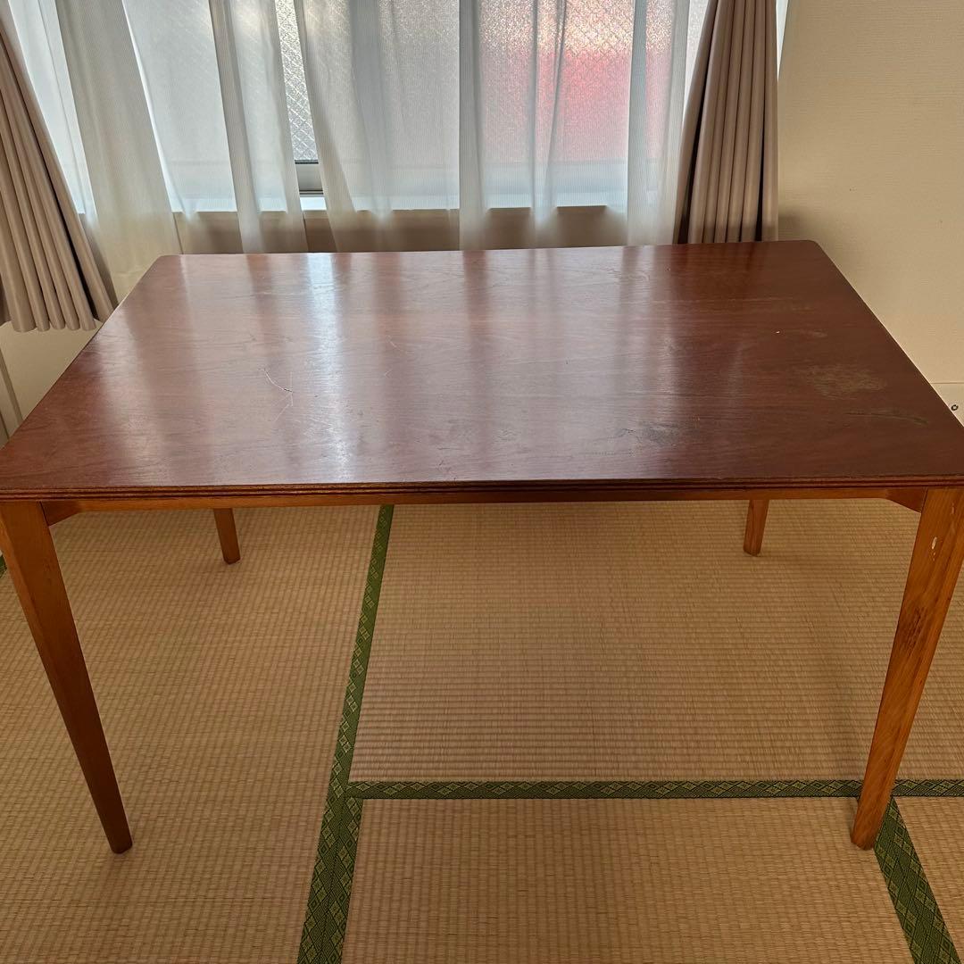 天童木工　水之江忠臣　チーク材　ダイニングテーブル