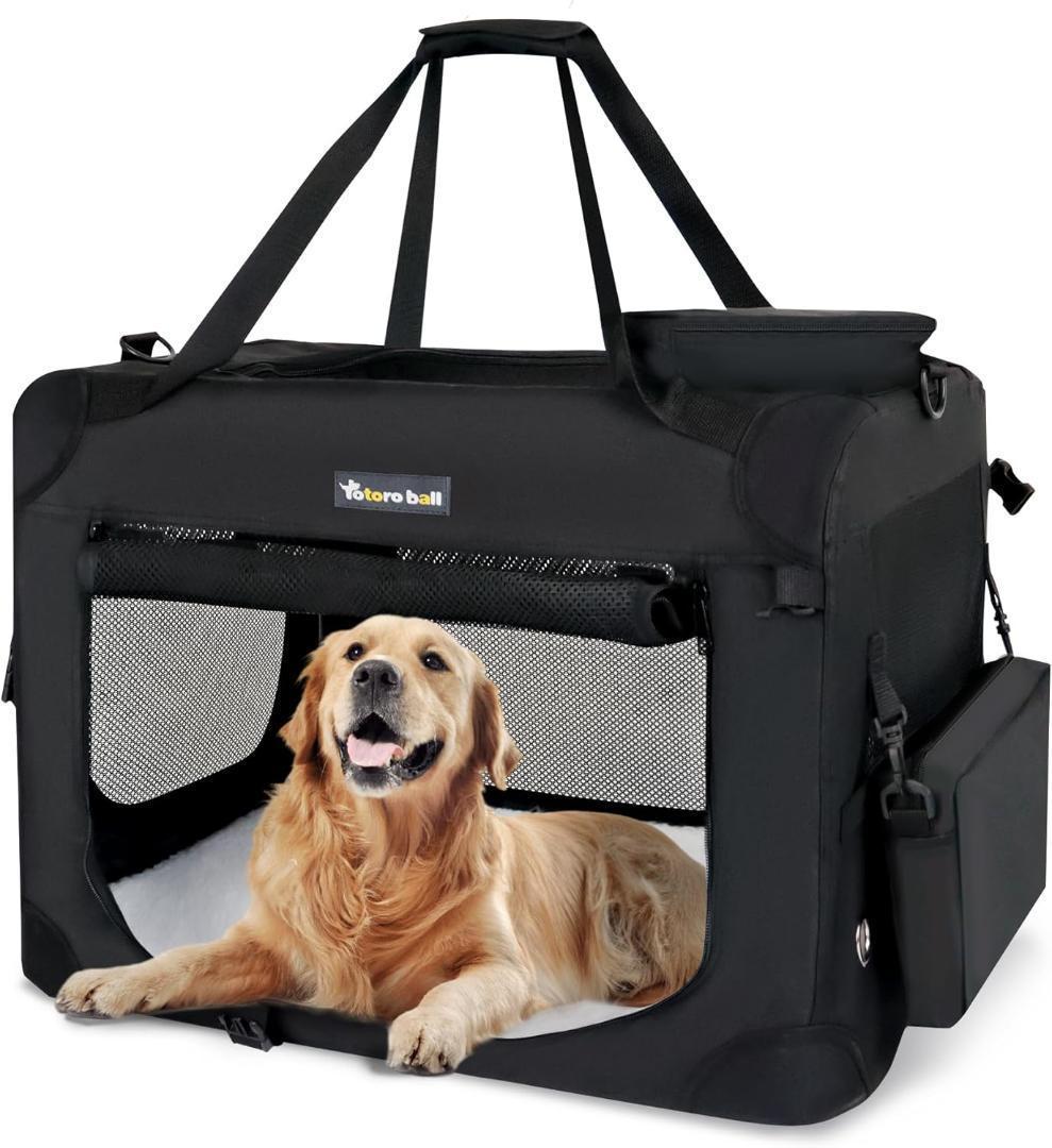 Totoro ball ソフトクレート 大型犬 大空間な犬用クレート ブラック
