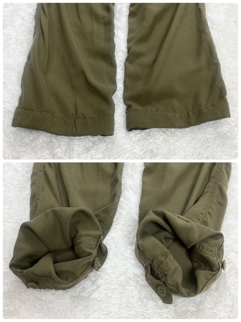 美品24SS 完売品✨ウィムガゼット バックサテンカーゴパンツ グリーン　36