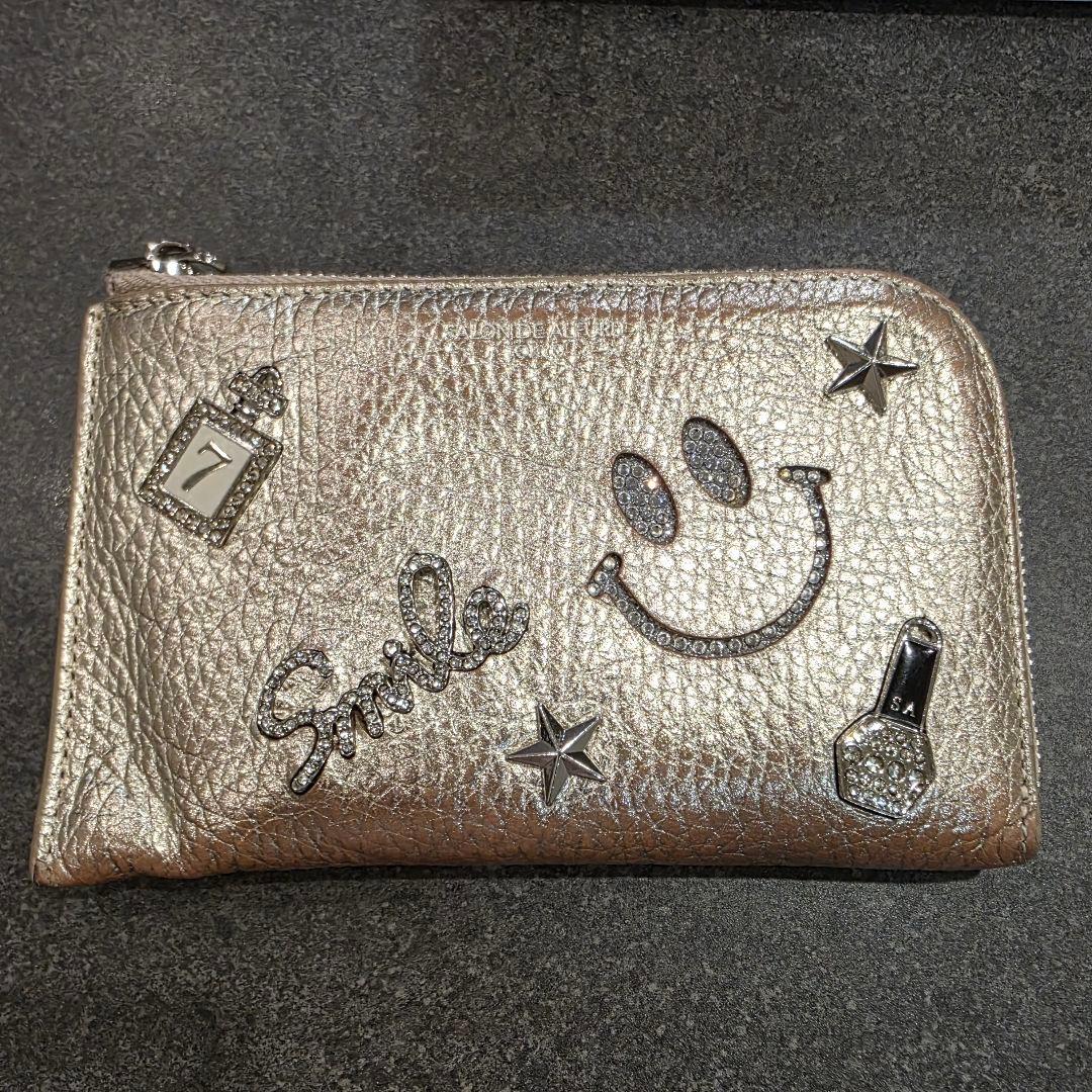 【金運UP】SALON DE ALFURD　ミニ財布　ゴールド【ストラップ付き】