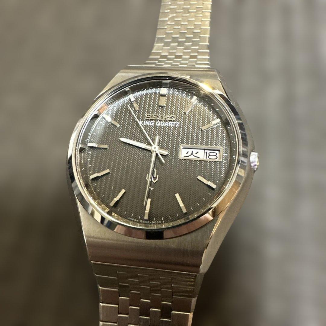 ア*イ様 SEIKO キングクォーツ 腕時計 5856 5855-8000極美品