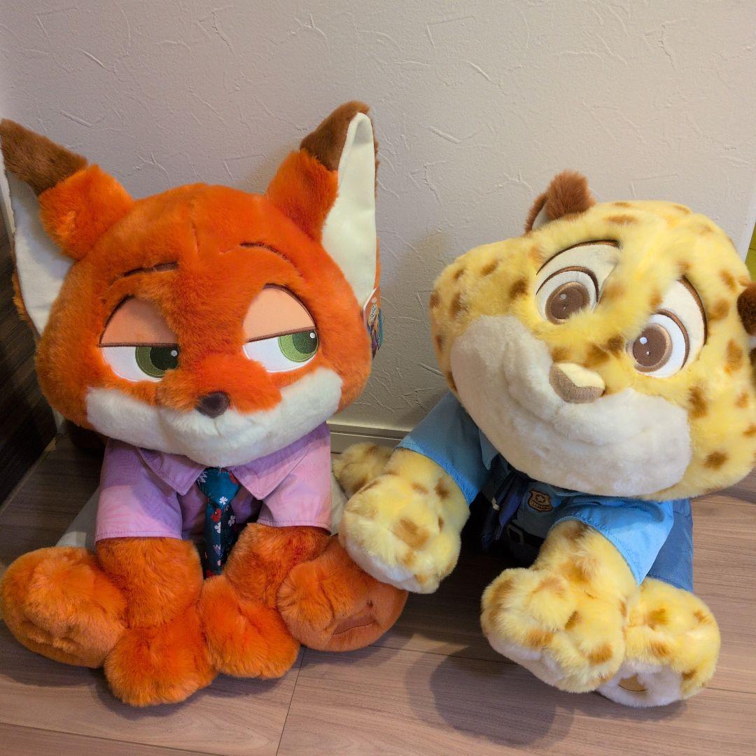 ズートピア ニック　クロウハウザー ぬいぐるみ 50cm・ブランケット付き