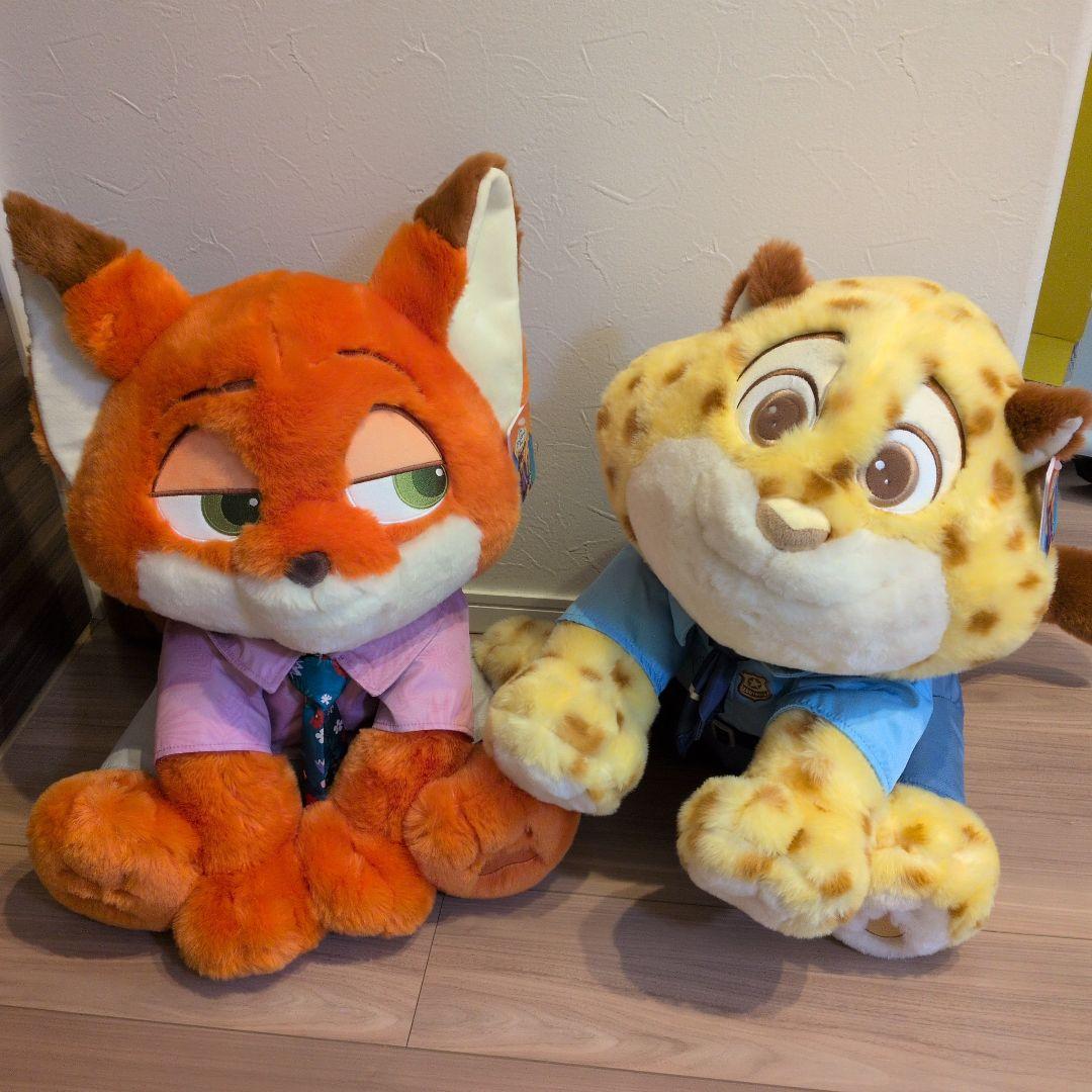 ズートピア ニック　クロウハウザー ぬいぐるみ 50cm・ブランケット付き