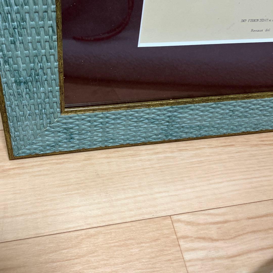 フランスアンティーク銅版画　額装品