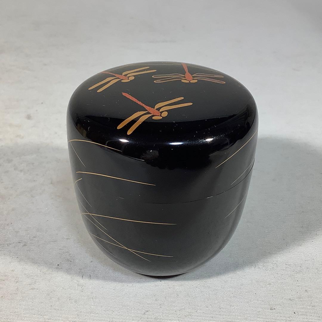 蜻蛉　蒔絵　中棗　中村宗悦　茶道具　送料無料