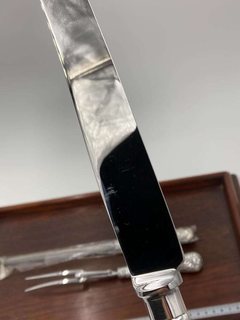 Mappin & Webb サービングナイフ＆フォーク、シャープナーセット