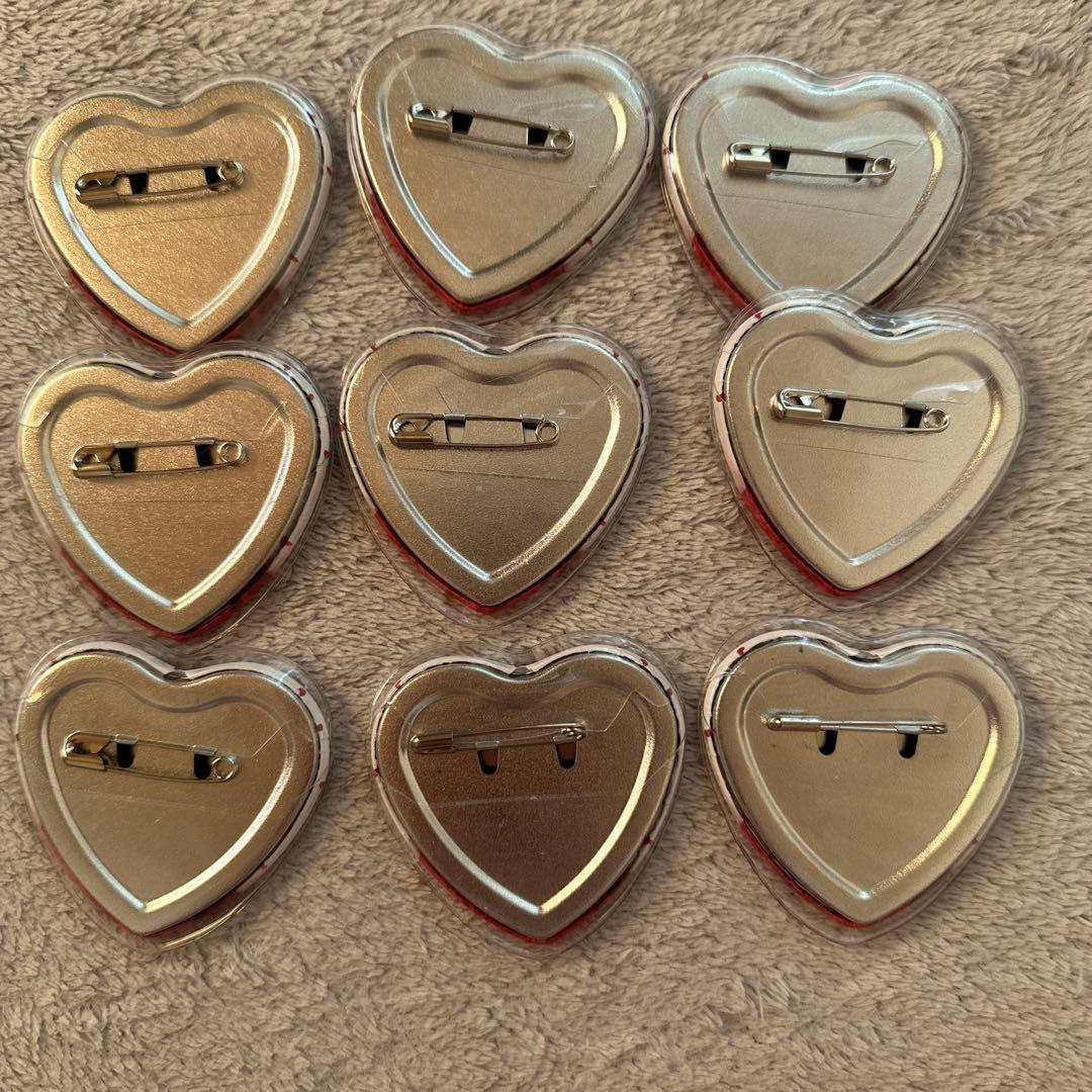 とくベチュ、して ハート型 缶バッジ 佐々木舞香