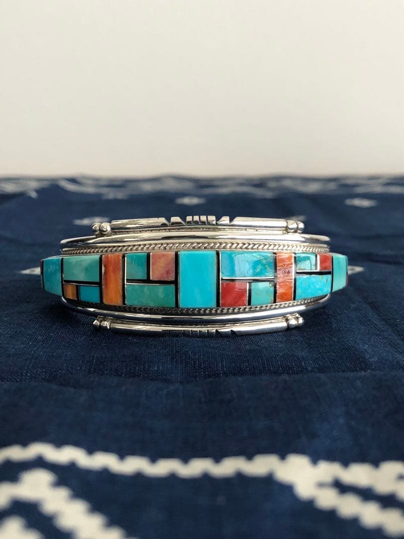 Joan Douglas インレイ　バングル　ズニ　インディアンジュエリー