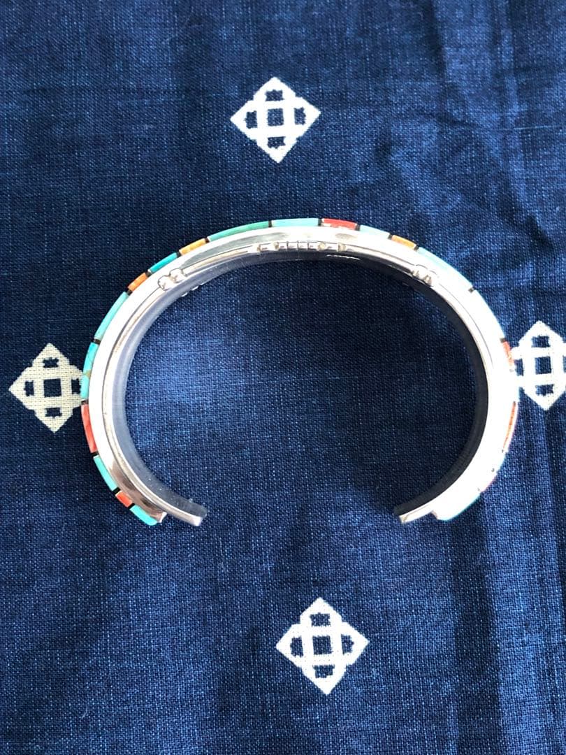 Joan Douglas インレイ　バングル　ズニ　インディアンジュエリー