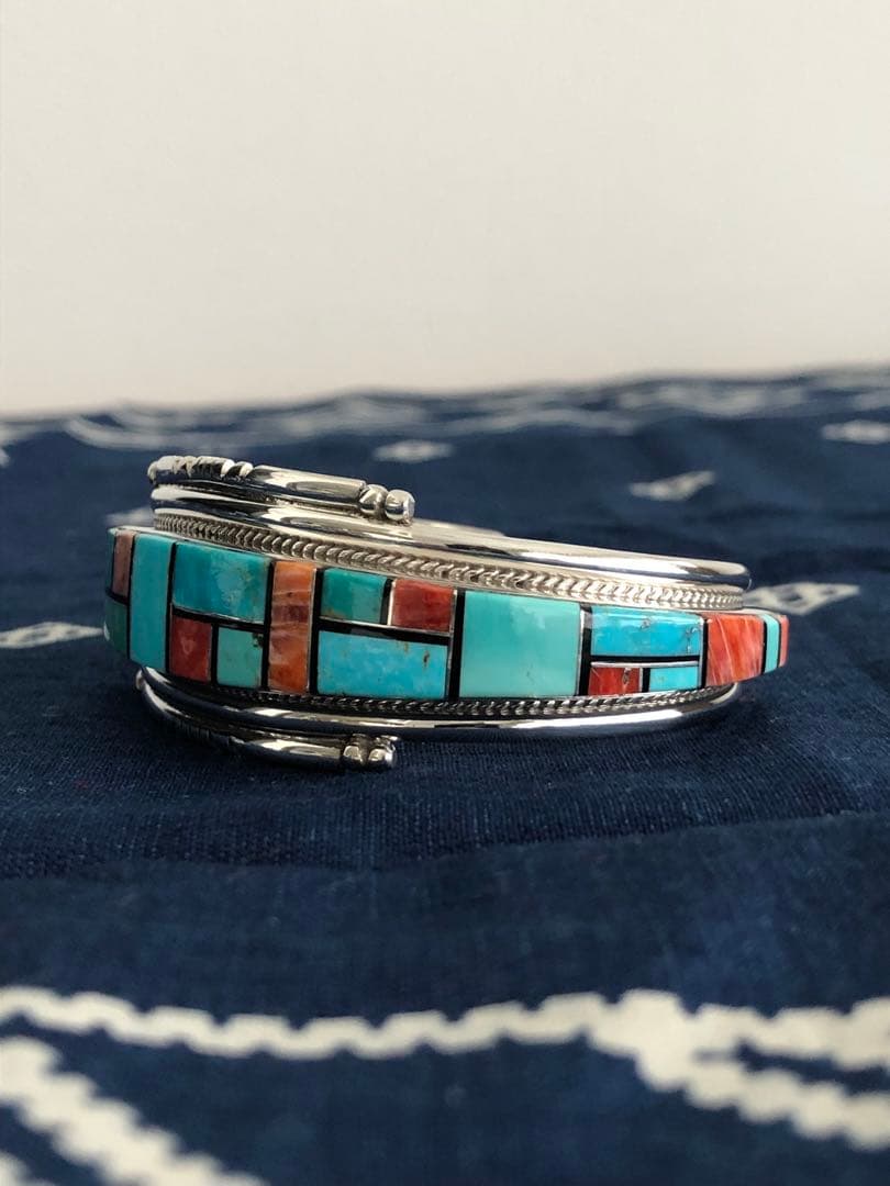 Joan Douglas インレイ　バングル　ズニ　インディアンジュエリー