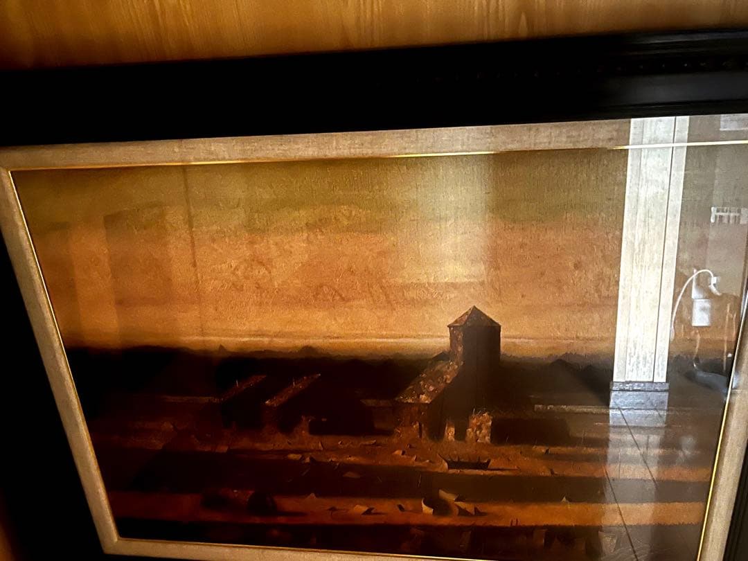 （真筆）井上秀樹　「アストルガの村にて」　油絵２０号　画集付き