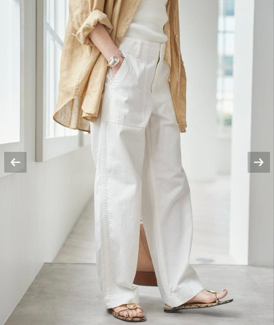 【Spick and Span】新品未使用ルーズベイカーパンツ 34 完売品 白