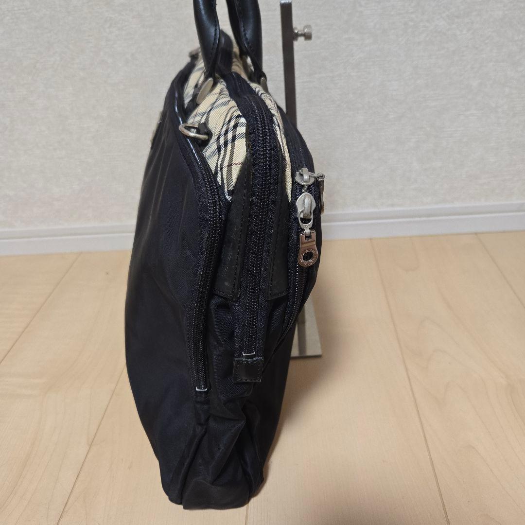 バーバリー ブリーフケース ノバチェック 本革 ナイロン 軽量