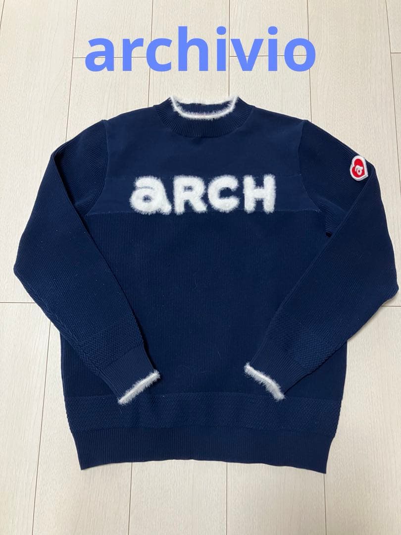 (超美品)アルチビオ 部分シャギー長袖ニットプルオーバー2023秋冬サイズ38