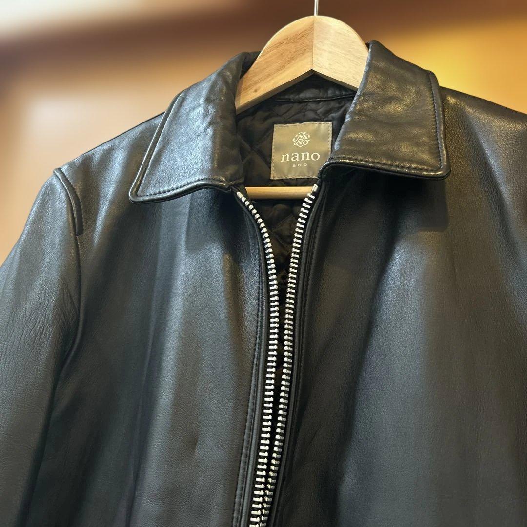 Mana 様　ナノユニバース シングルライダース ジャケット 羊革 本革 M