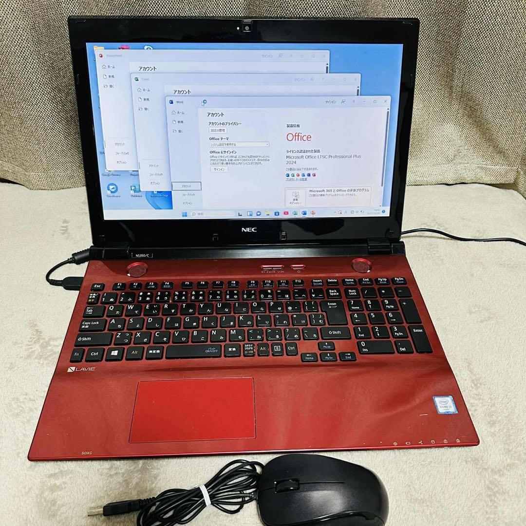 S155 NECノートパソコンSSDメモリ8G高速Windows11オフィス付き