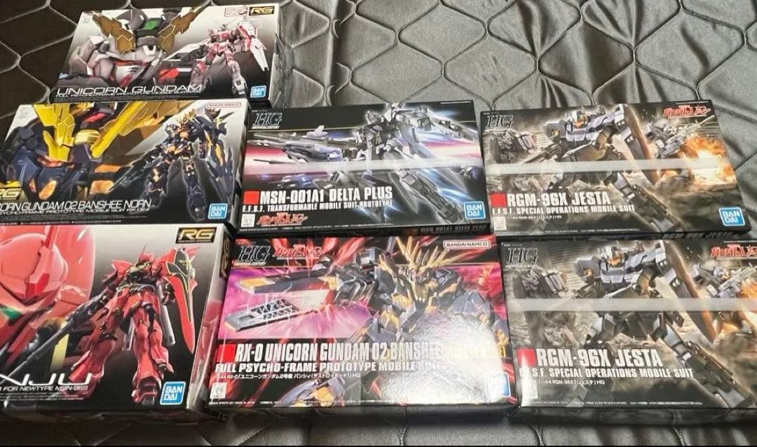 ガンダムUC（ユニコーン）シリーズ1/144スケールガンプラ7機のまとめ売り