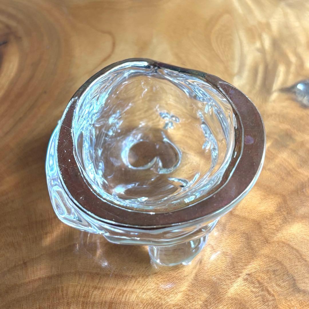 義山 水崎長寿 硝子栄螺 蓋置 茶道具 共箱 ガラス サザエ