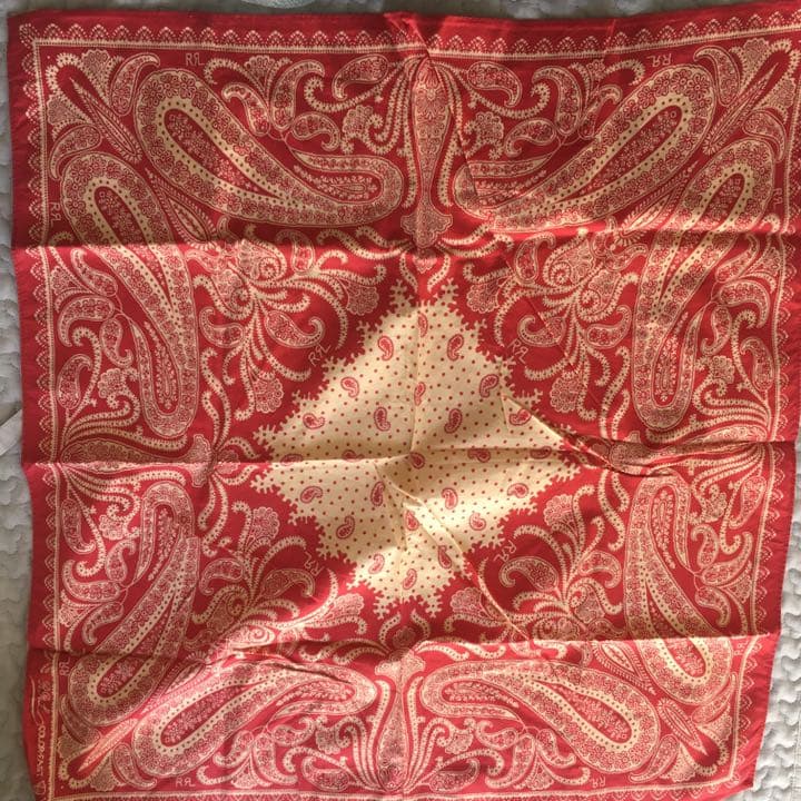 【Meomeo】RRL ペイズリーバンダナ　赤