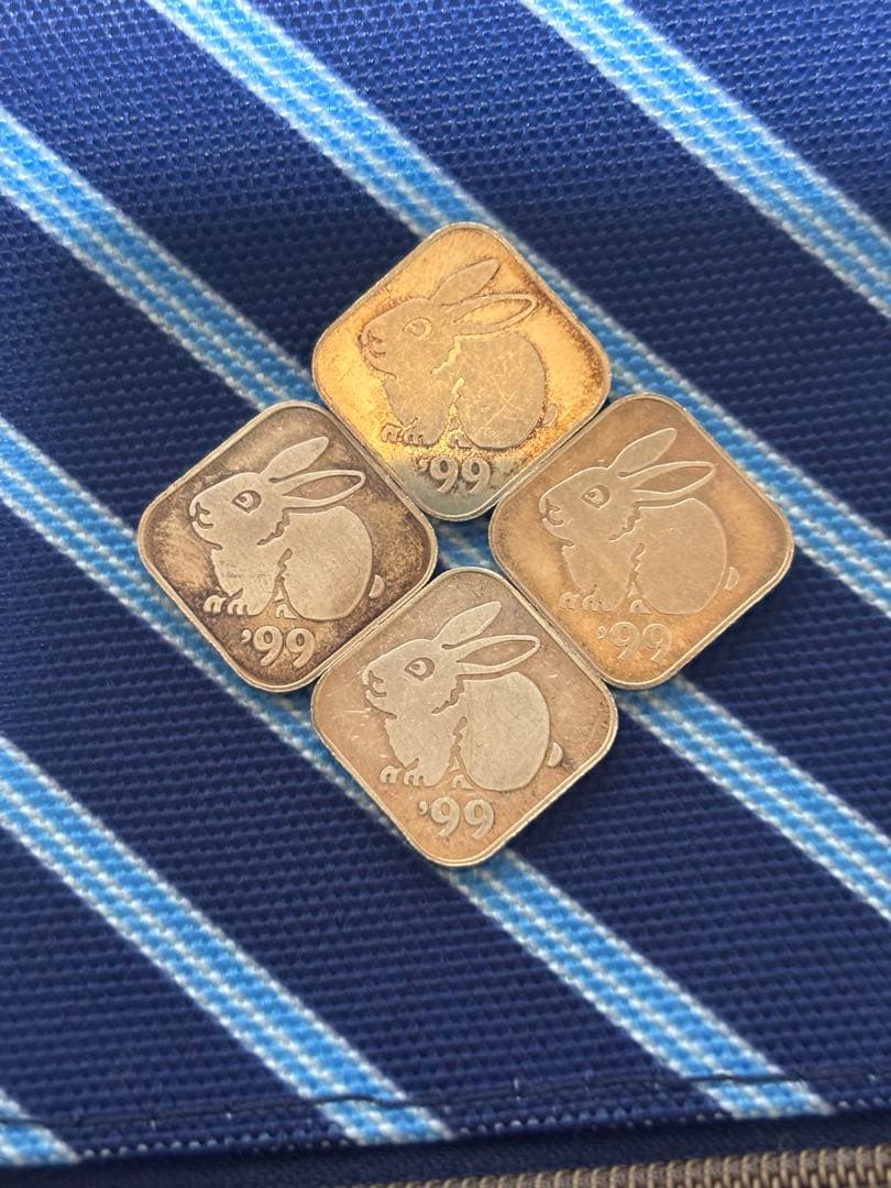 造幣局　ミニ　銀メダル　ウサギのデザイン 純銀　4枚セット