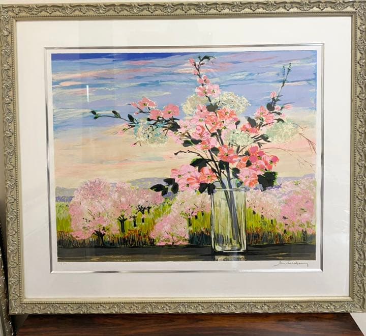 ミッシェル・アンリ　アルザスの春　オリジナルシルクスクリーン版画　自筆サイン入