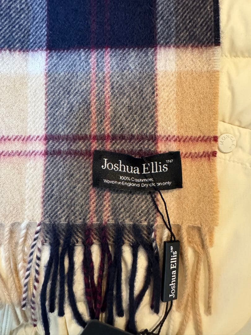 『最終お値下げ』Joshua Ellis チェック柄カシミヤマフラー