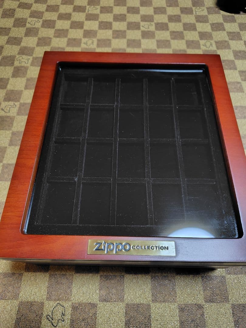 ZIPPOコレクションケース 木箱6段120個収納ケース中古品