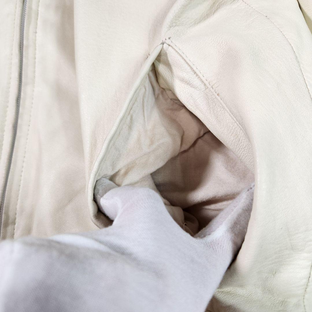 Schott ショット シングルライダース サイドライン ロゴ刺繍 ラムレザー