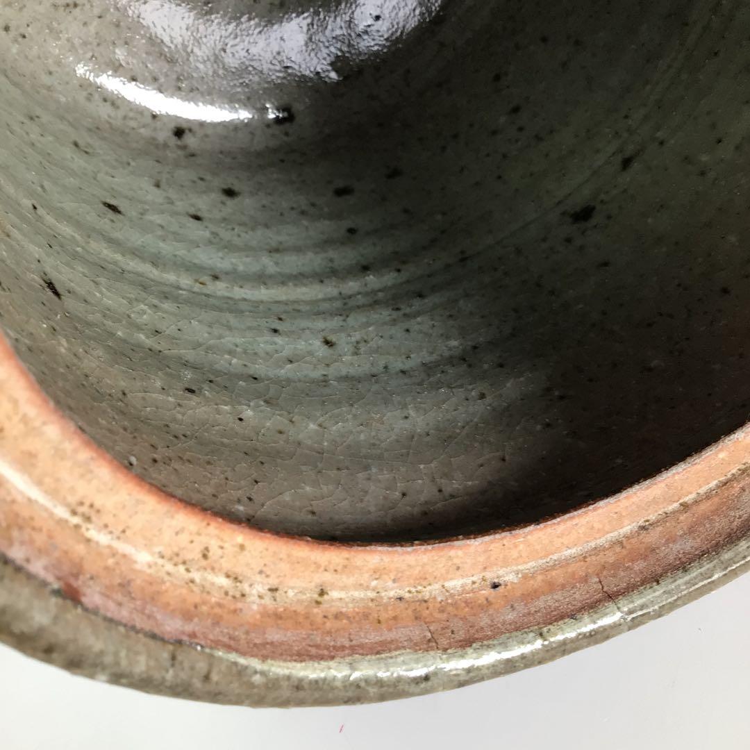 Ｒ４７４　水指　『四代　中野陶痴造』『絵唐津』『一重口水指』　共箱　茶道具