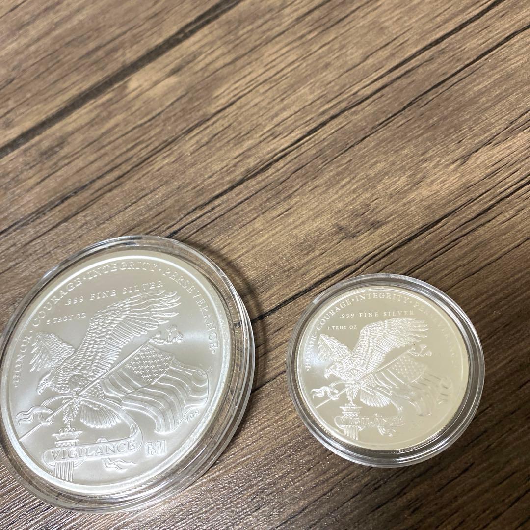 トランプ大統領　銀　シルバー　メダル 　 5オンス 1オンス　2枚セット
