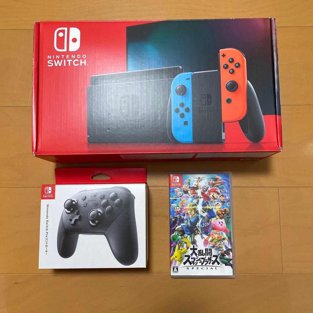 Nintendo Switch 本体 + Proコントローラー + ソフト