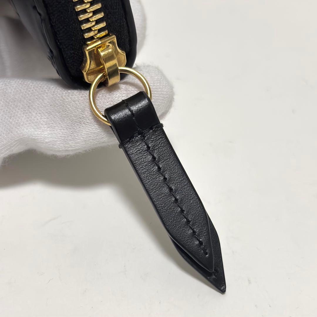 472✨未使用級✨グッチ ケース シマ レザー GG柄 ラウンドファスナー