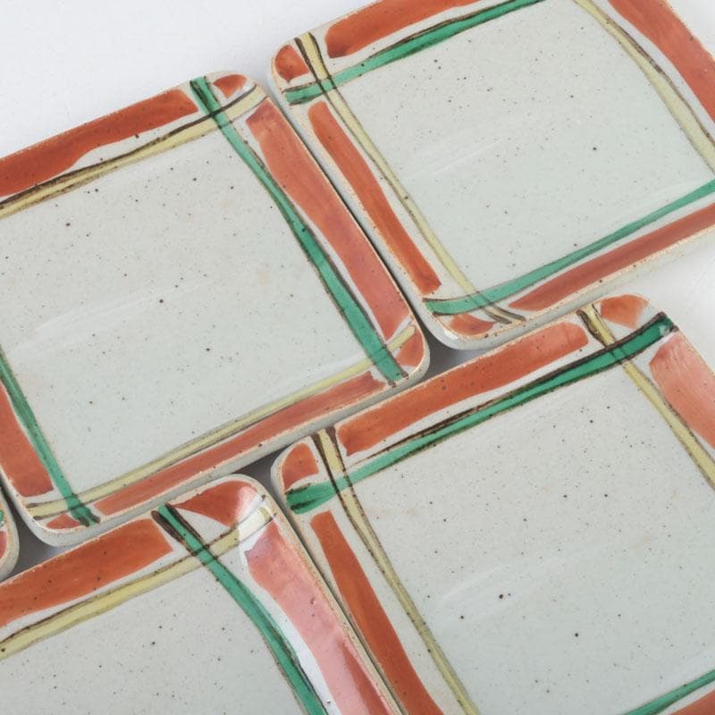 和食器　茶懐石　幸兵衛窯　銘々皿　五客　共箱　N　9377