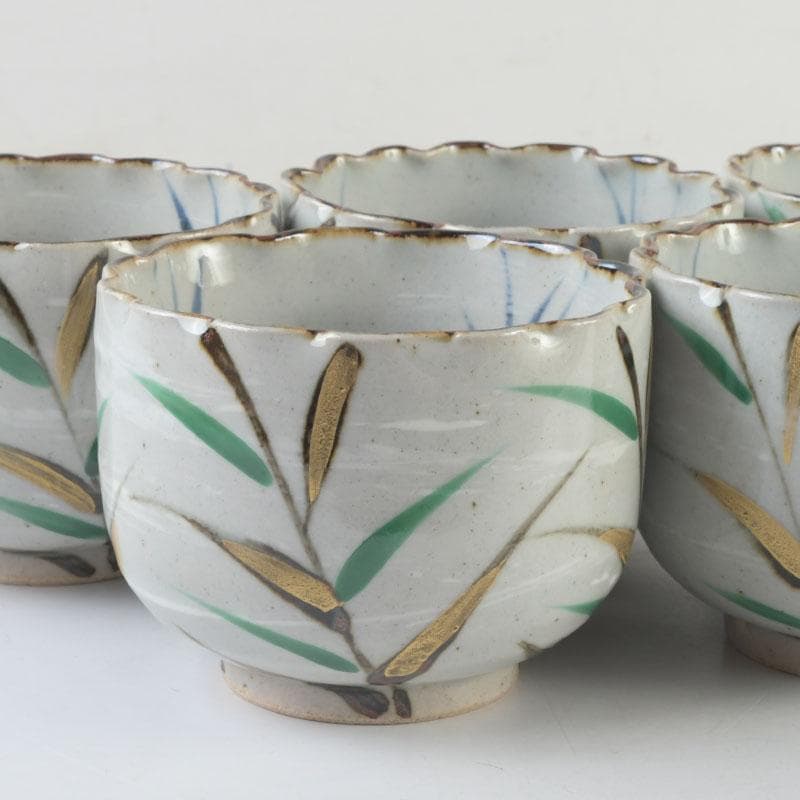 和食器　茶懐石　幸兵衛窯　芦文　小鉢　五客　共箱　N　9373