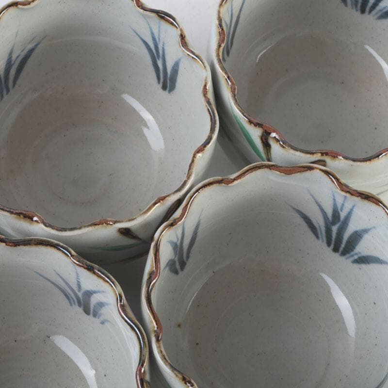 和食器　茶懐石　幸兵衛窯　芦文　小鉢　五客　共箱　N　9373