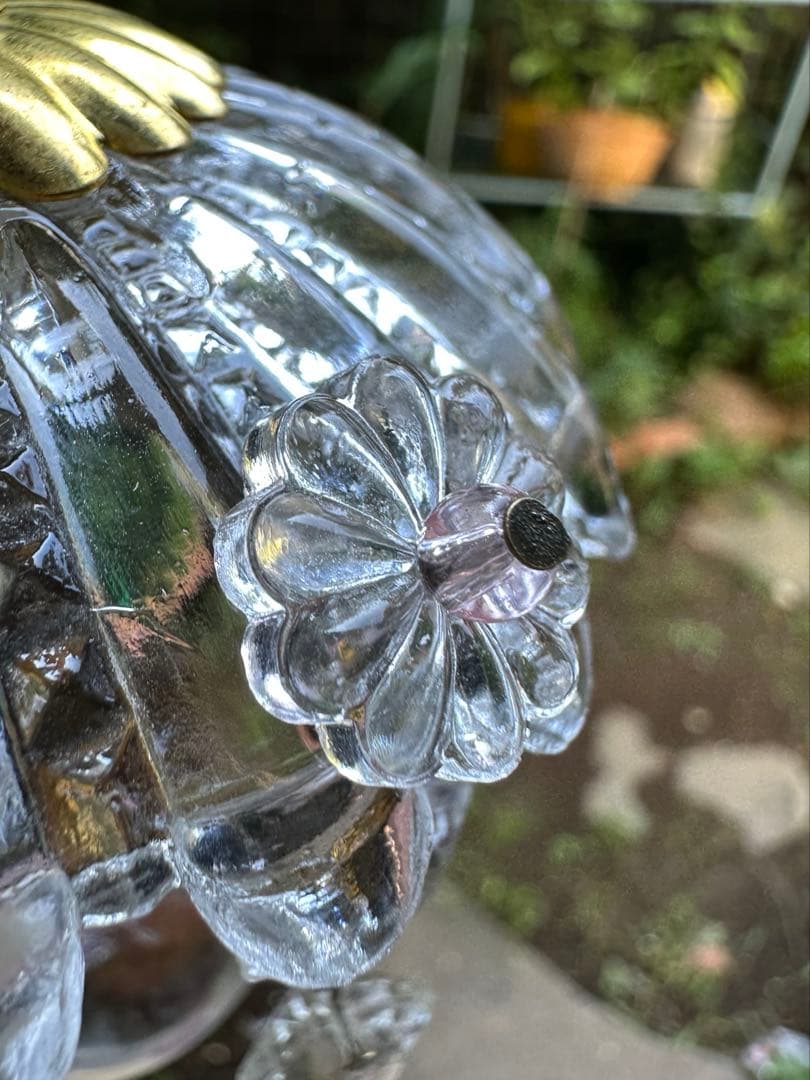 フランス アンティーク ピンクムラーノガラスの小さな可愛らしいミニシャンデリア＊