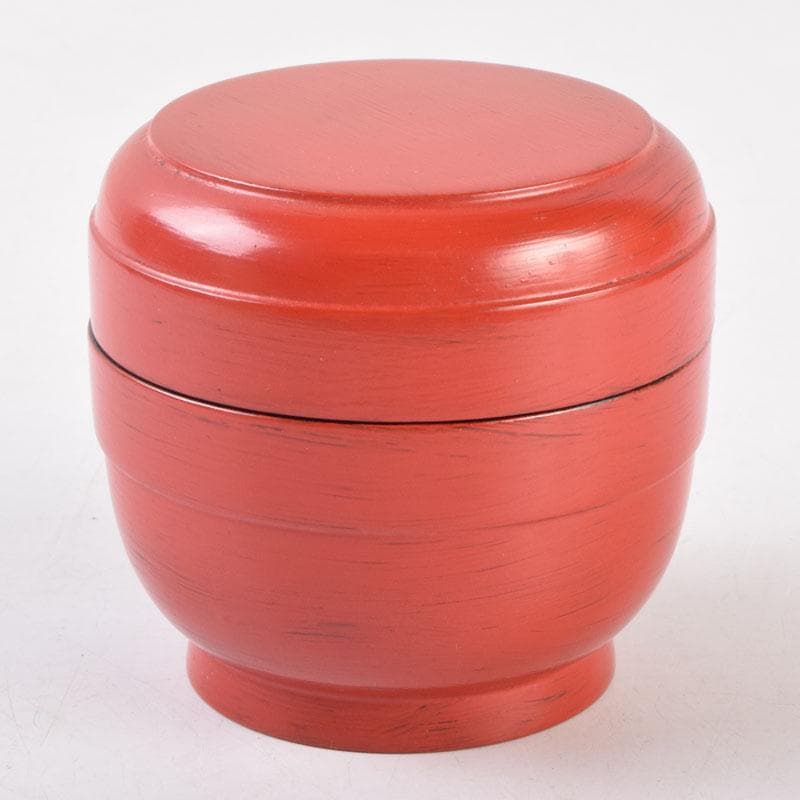 茶道具　根来塗　夏目有彦作　薬壷　書付　識箱　V　8510