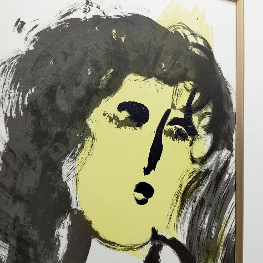 シャガール　ヴェルヴ no.33-34　聖書　天使　1956年　リトグラフ　額付